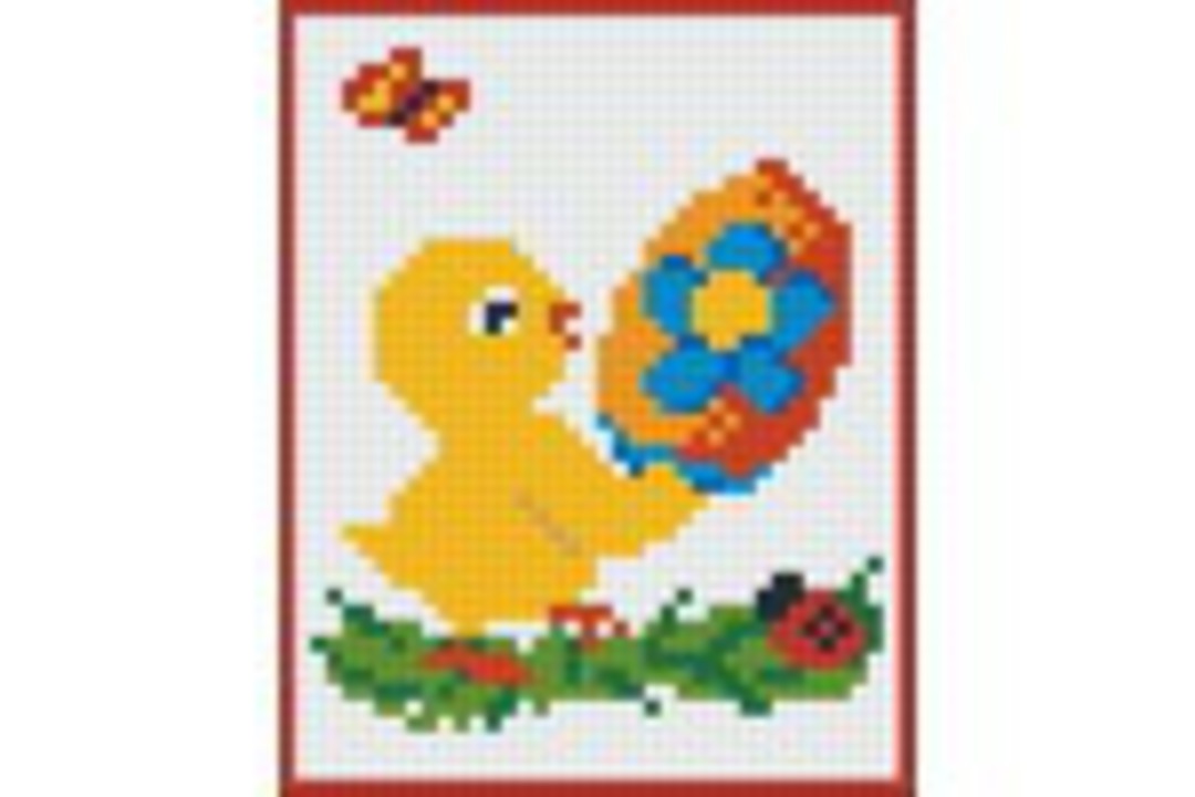 Easter Chicken One [1] Baseplate Mini-mosaic Art Kit image 0